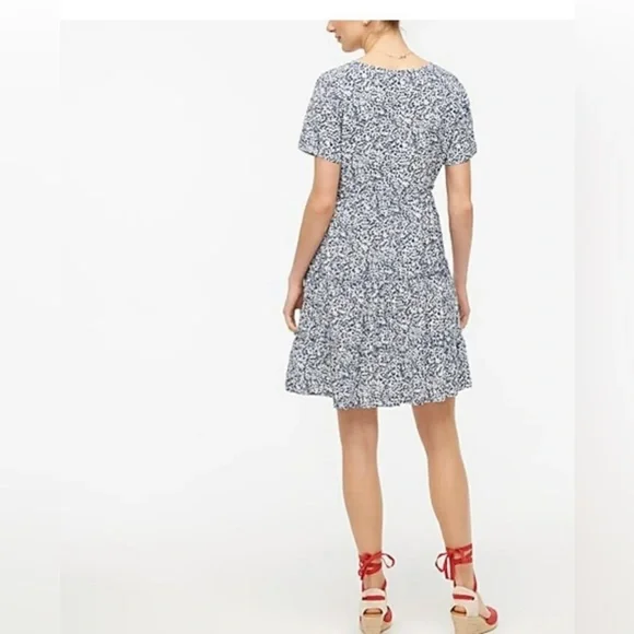 J.Crew Factory V-neck ruffle tiered dress - Picture 2 of 8